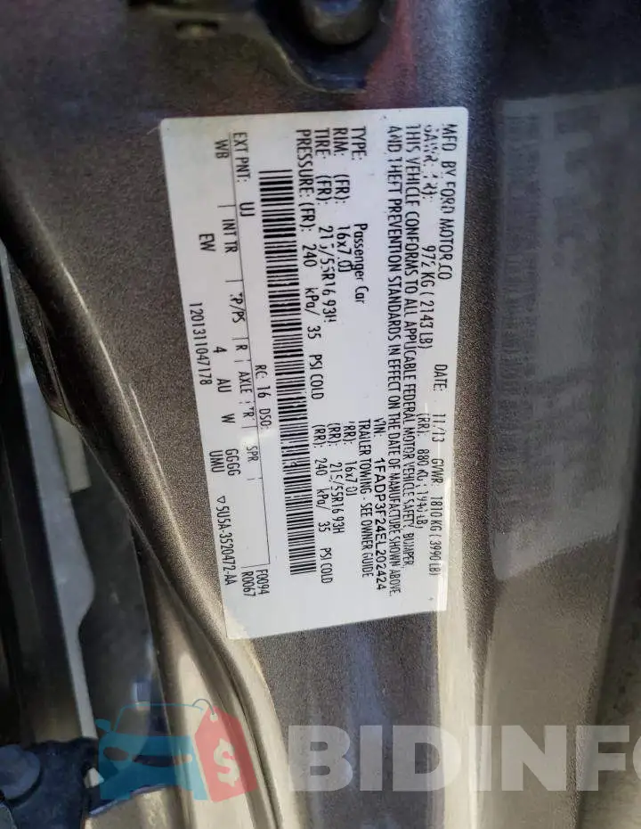 1FADP3F24EL202424 Photo# 12