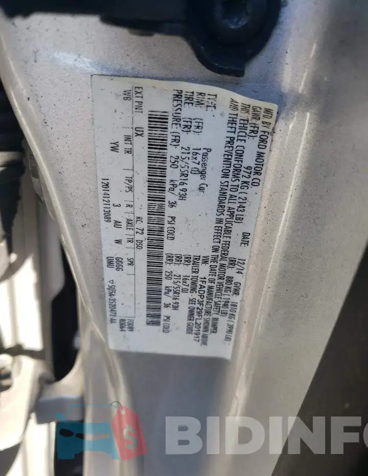 1FADP3F29FL201917 Photo# 12