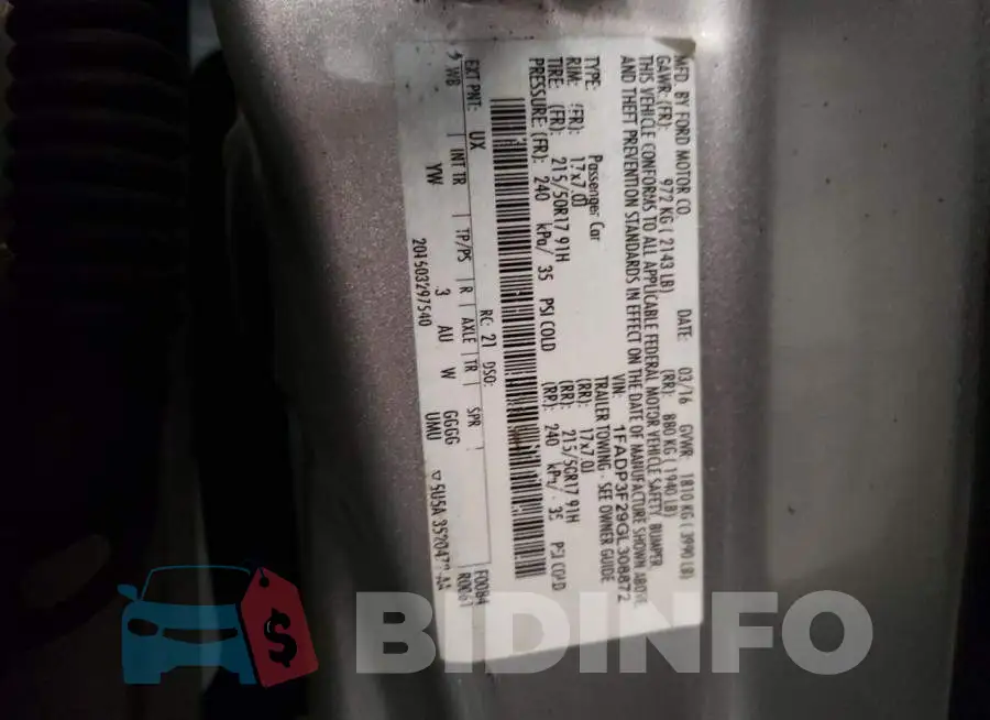 1FADP3F29GL308872 Photo# 12