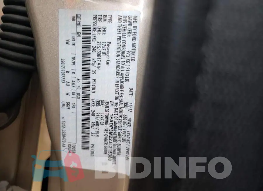 1FADP3M22JL215380 Photo# 12