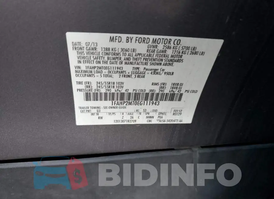 1FAHP2MT0EG111943 Photo# 13