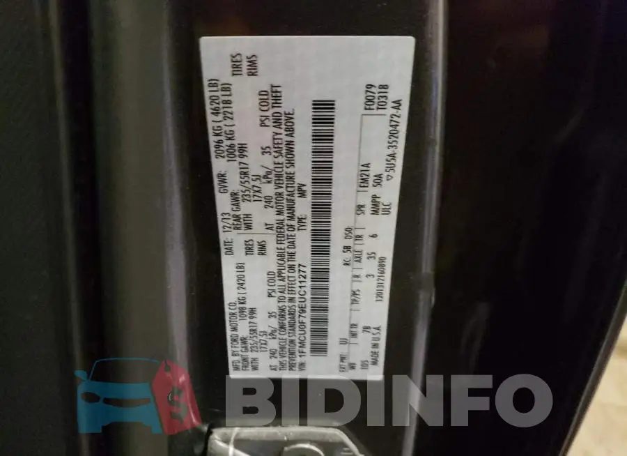 1FMCU0F79EUC11277 Photo# 12