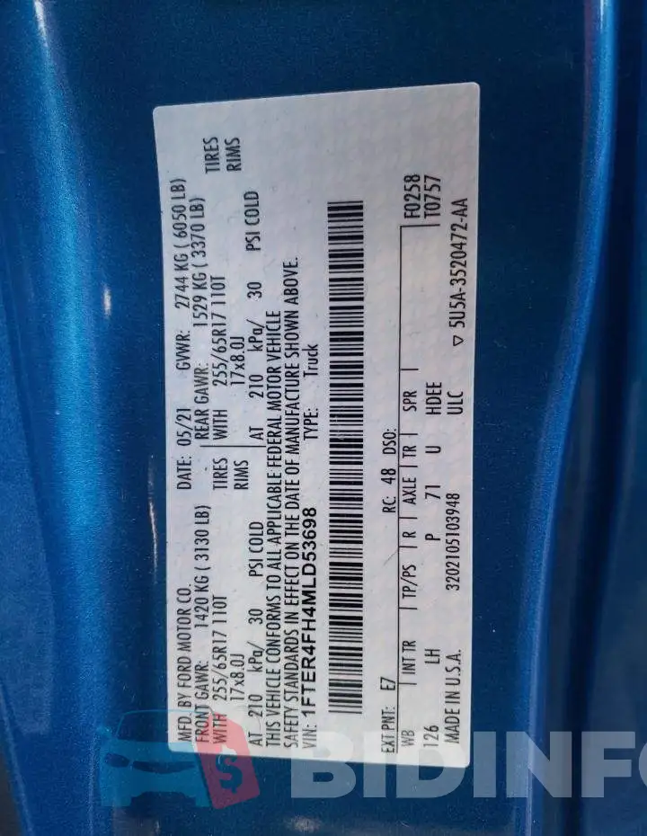 1FTER4FH4MLD53698 Photo# 12