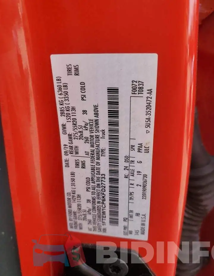 1FTEW1CP6KFD27733 Photo# 12