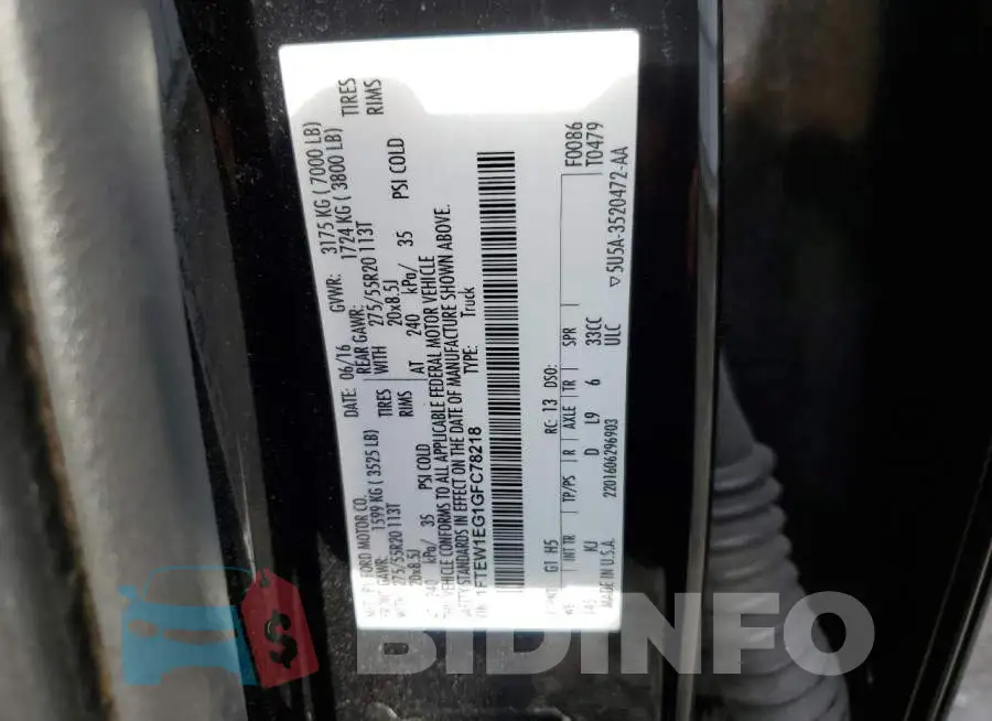 1FTEW1EG1GFC78218 Photo# 12