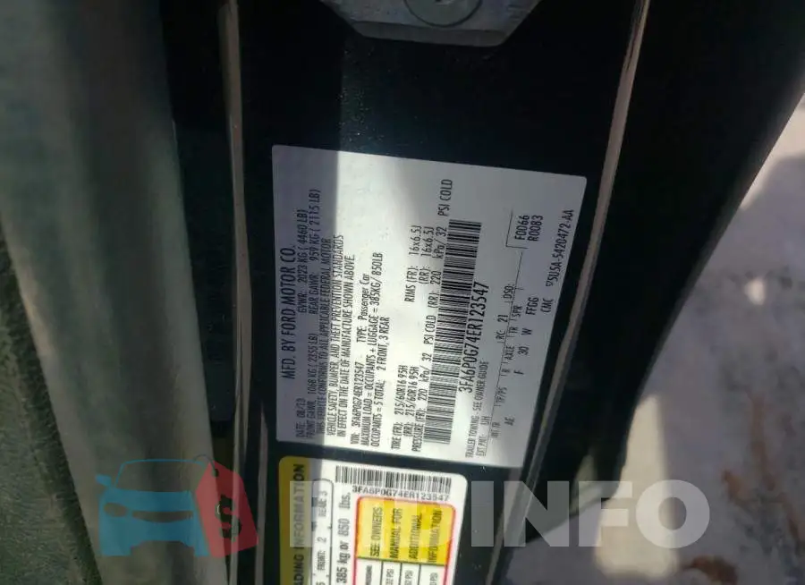 3FA6P0G74ER123547 Photo# 12