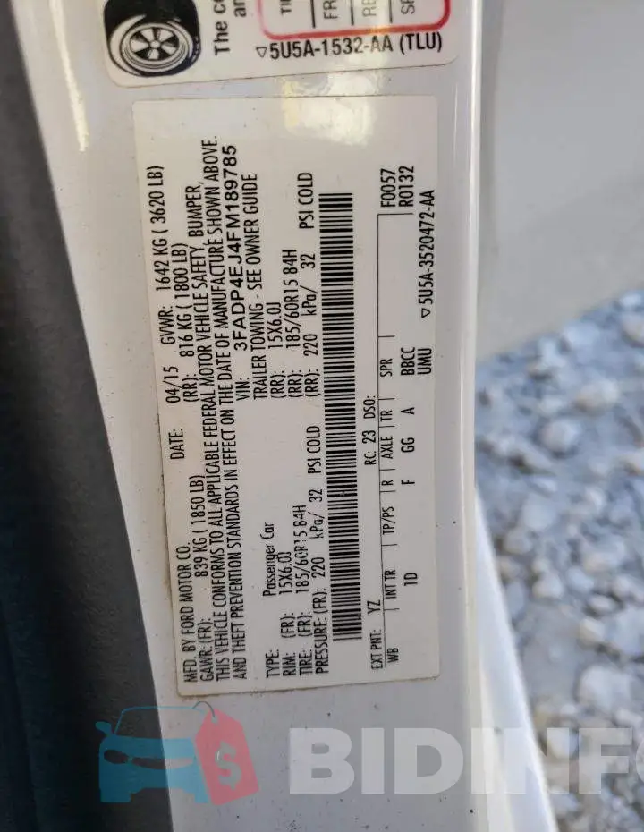 3FADP4EJ4FM189785 Photo# 12