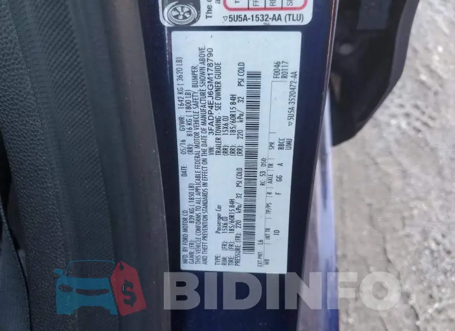 3FADP4EJ6GM178790 Photo# 12