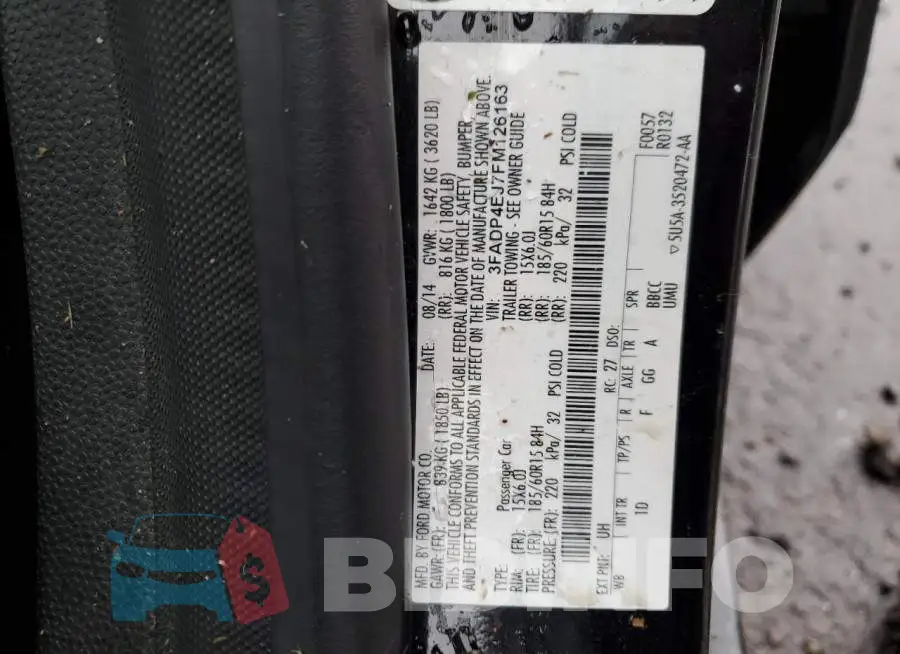 3FADP4EJ7FM126163 Photo# 12