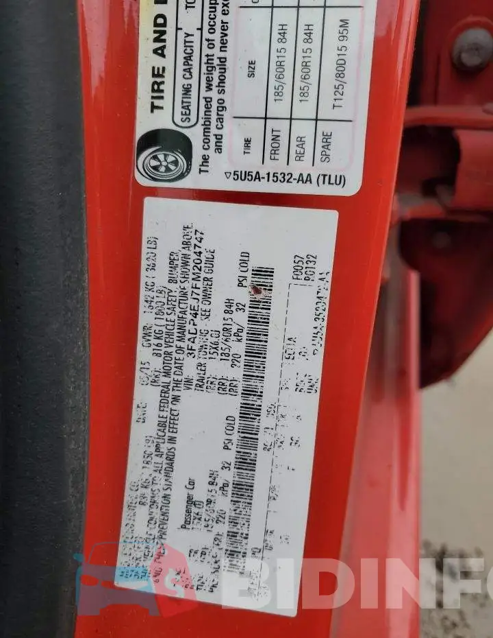 3FADP4EJ7FM204747 Photo# 12