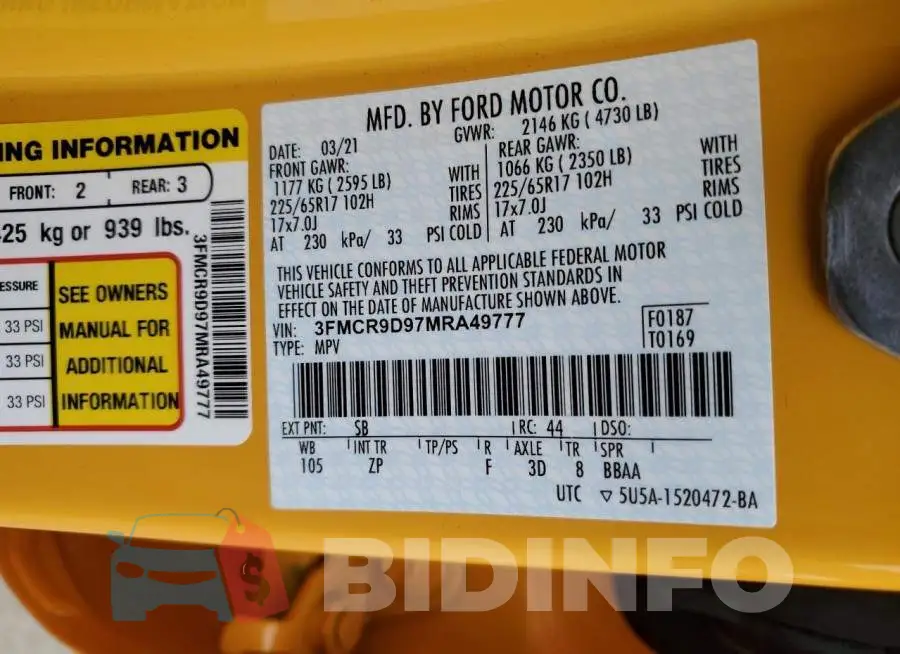 3FMCR9D97MRA49777 Photo# 13