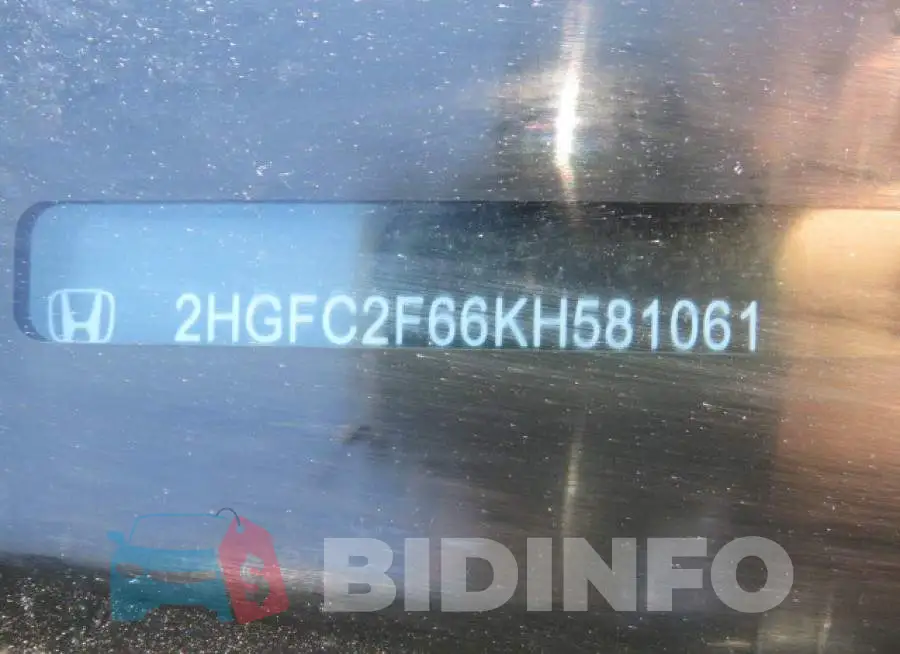 2HGFC2F66KH581061 Photo# 10