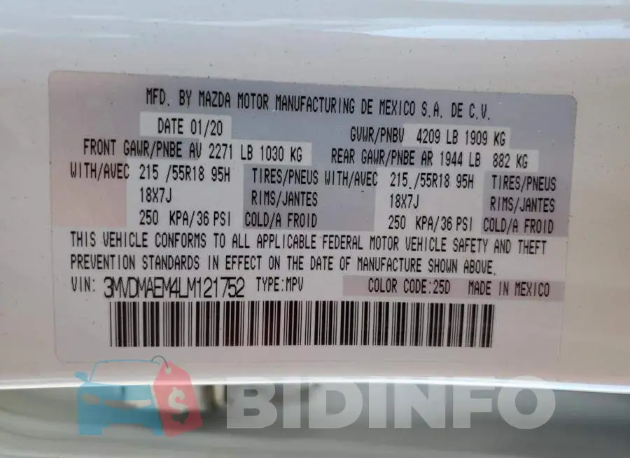3MVDMAEM4LM121752 Photo# 13