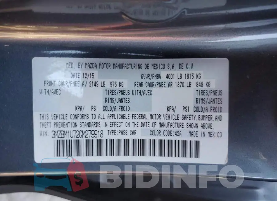 3MZBM1U72GM279918 Photo# 12