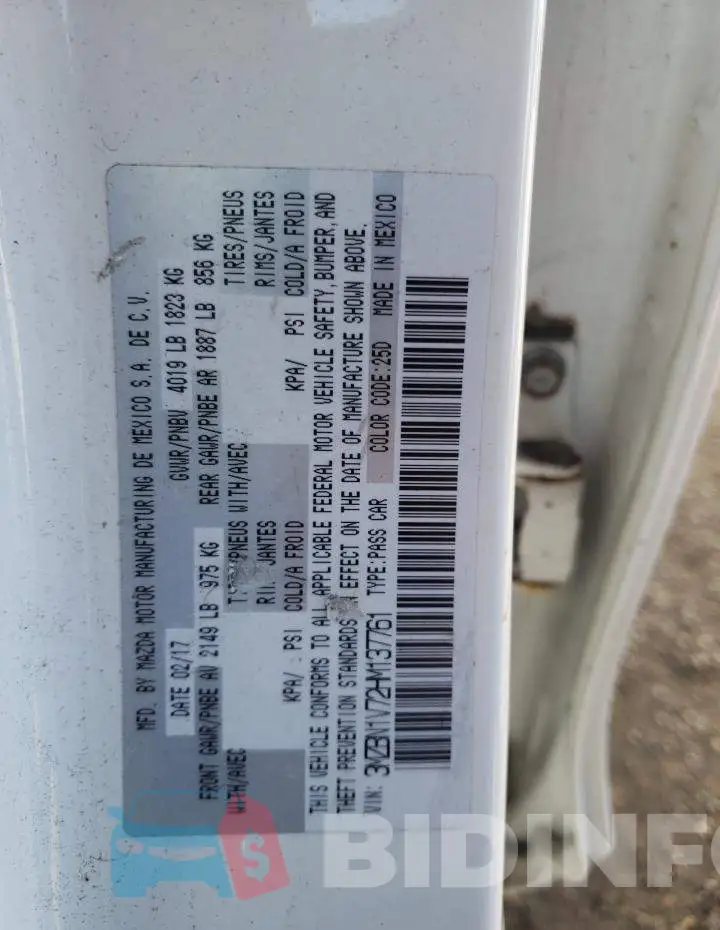 3MZBN1V72HM137761 Photo# 12