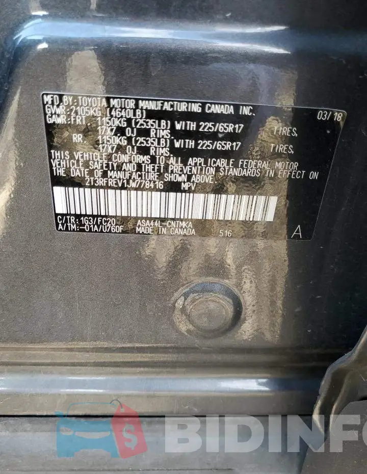 2T3RFREV1JW778416 Photo# 12