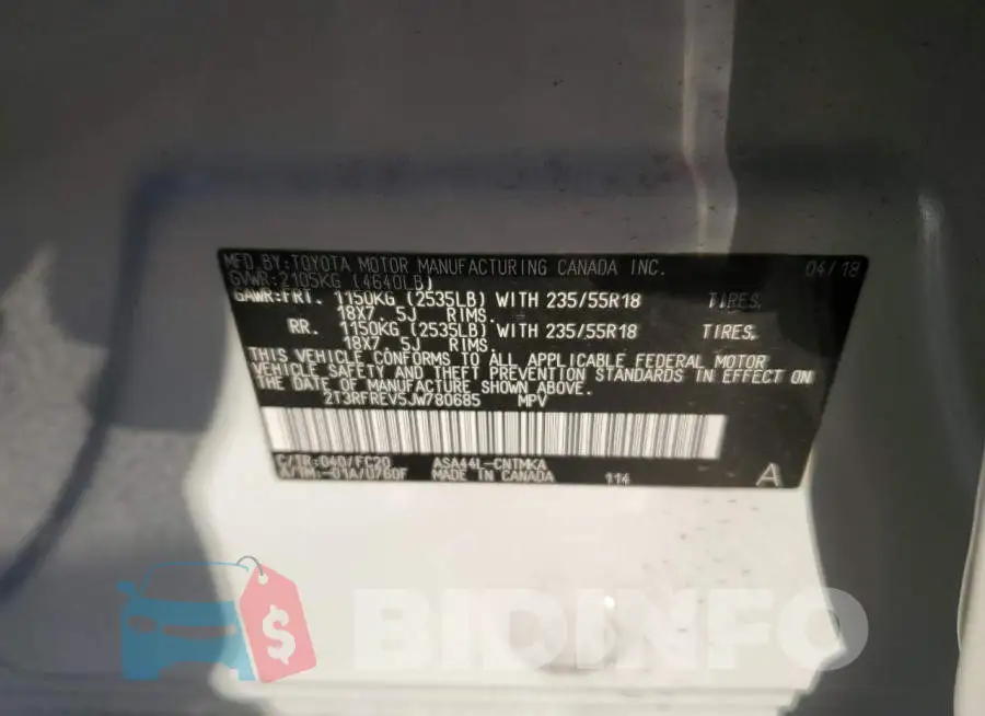 2T3RFREV5JW780685 Photo# 13