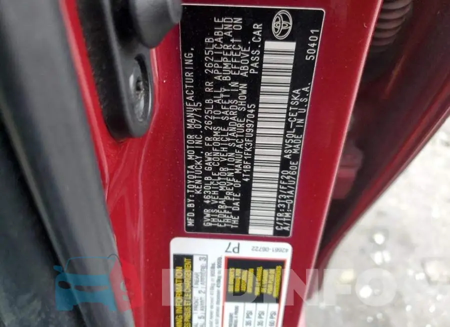 4T1BF1FK3FU997045 Photo# 12