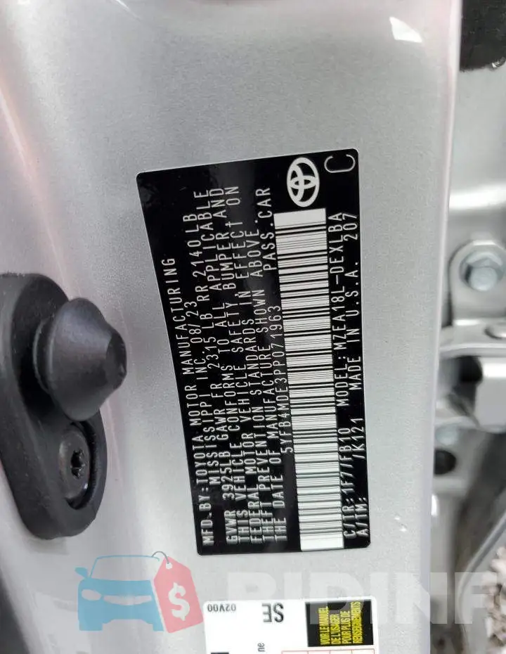 5YFB4MDE3PP071963 Photo# 12