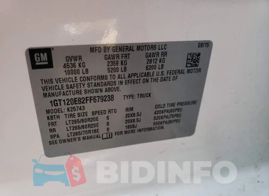 1GT120E82FF679238 Photo# 13