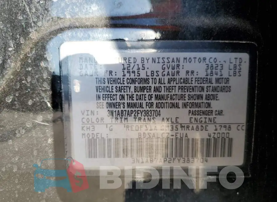 3N1AB7AP2FY383704 Photo# 12