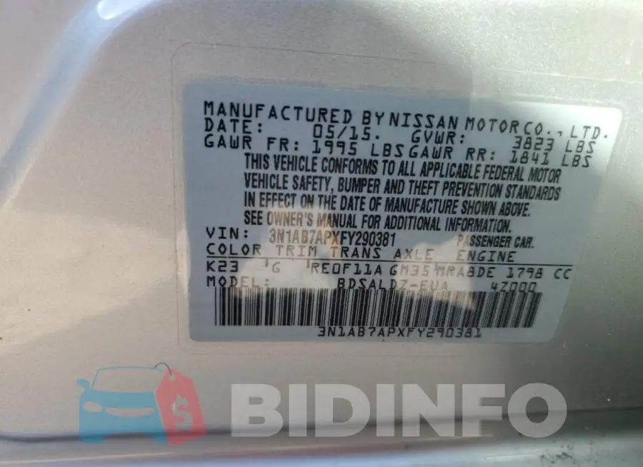 3N1AB7APXFY290381 Photo# 12
