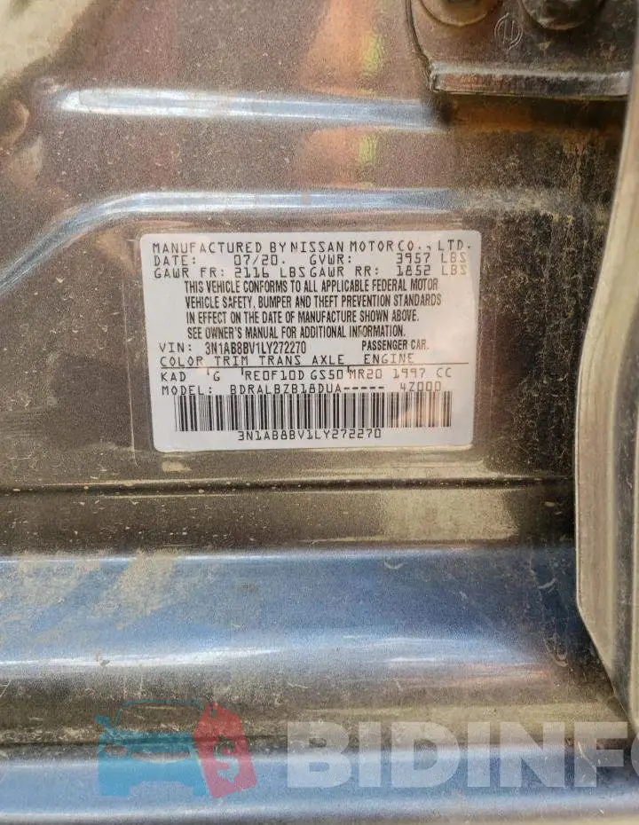 3N1AB8BV1LY272270 Photo# 12