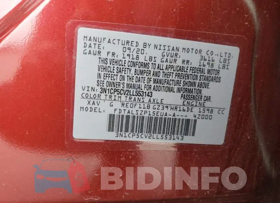 3N1CP5CV2LL553143 Photo# 12