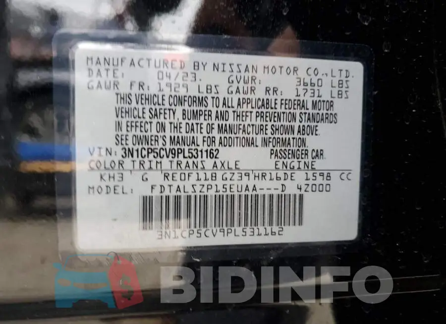 3N1CP5CV9PL531162 Photo# 14