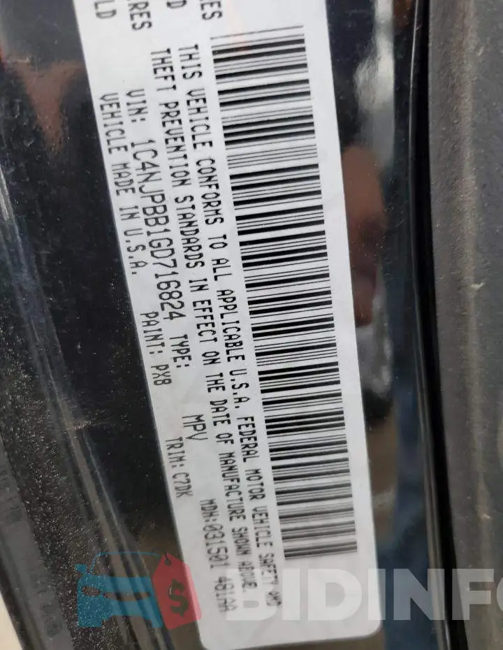 1C4NJPBB1GD716824 Photo# 12