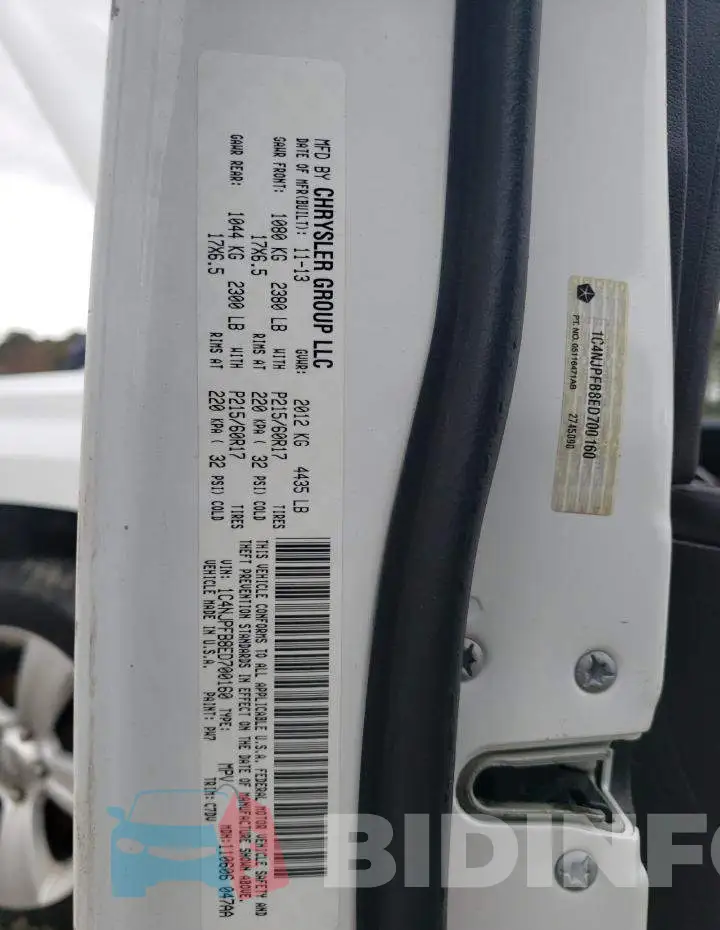 1C4NJPFB8ED700160 Photo# 13
