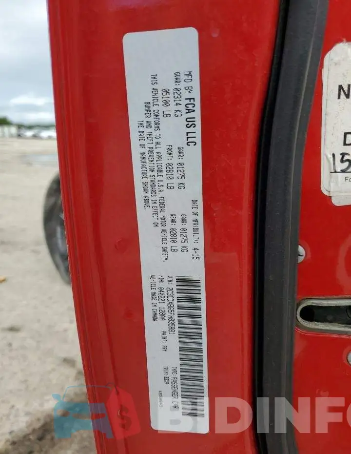 2C3CDXBG5FH835881 Photo# 13