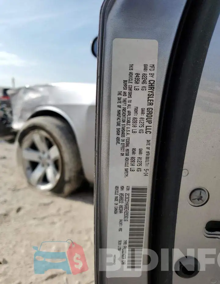 2C3CDYAG6EH293616 Photo# 13