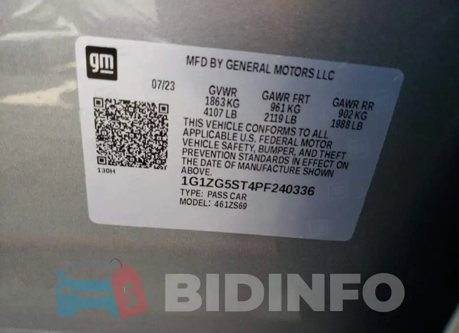 1G1ZG5ST4PF240336 Photo# 12