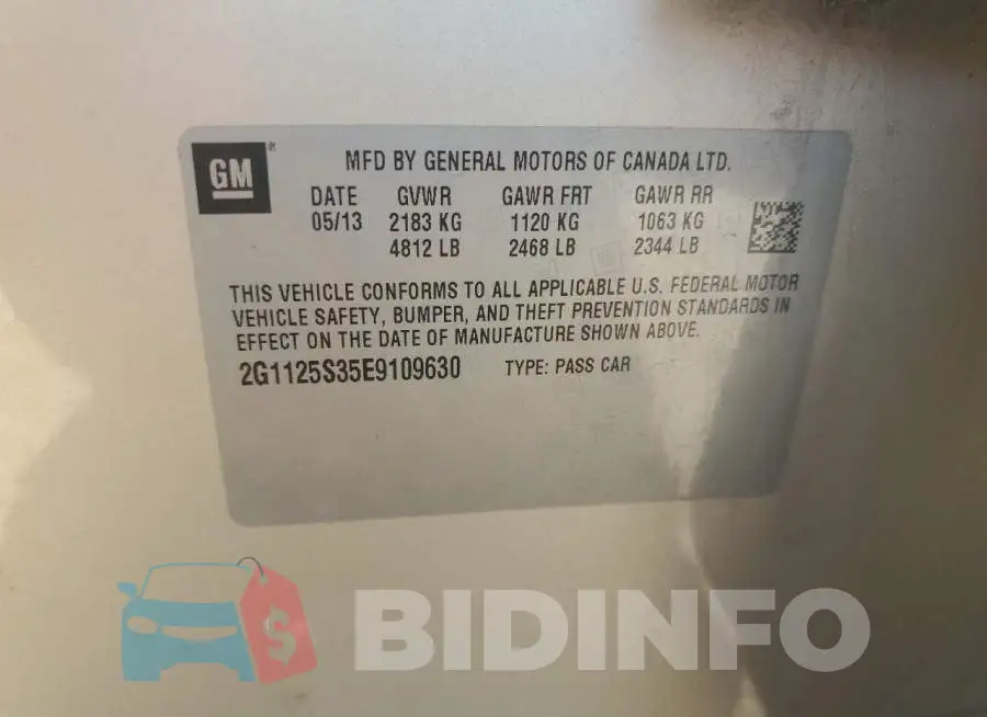 2G1125S35E9109630 Photo# 12