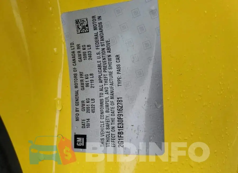 2G1FB1E30F9162781 Photo# 14