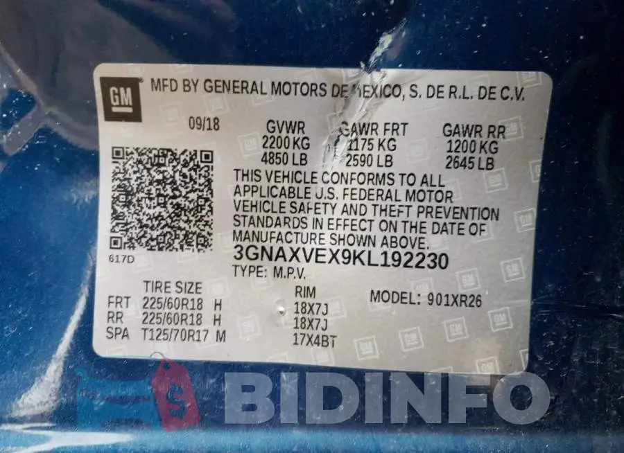 3GNAXVEX9KL192230 Photo# 12