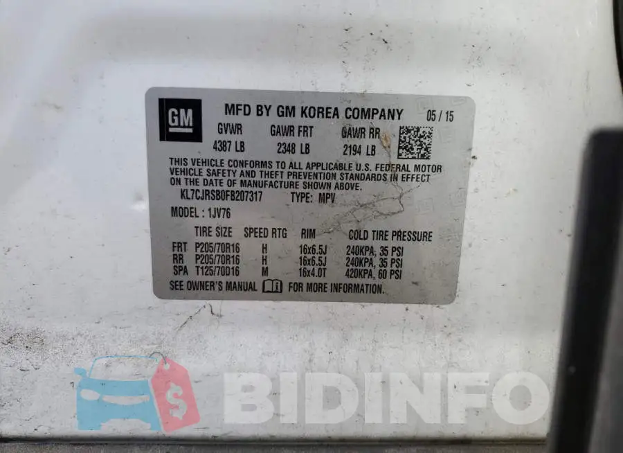 KL7CJRSB0FB207317 Photo# 13