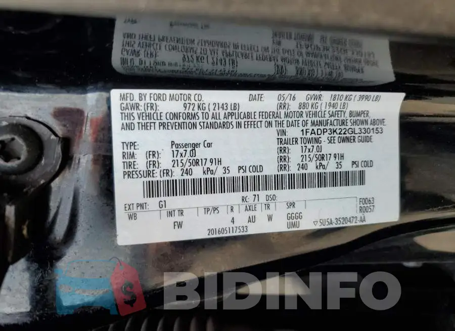 1FADP3K22GL330153 Photo# 12