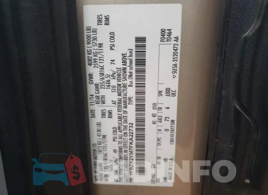 1FBZX2YM7FKA22732 Photo# 13