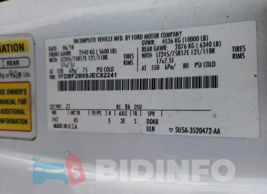 1FDBF2B69JEC82241 Photo# 12