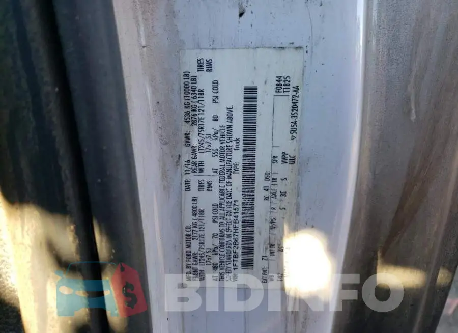 1FTBF2B67HEB41571 Photo# 12