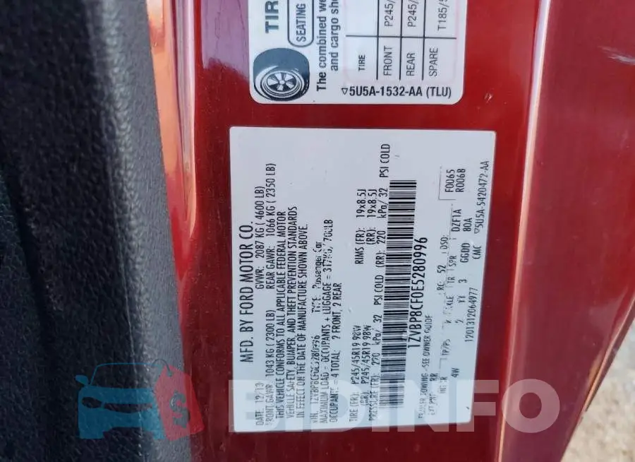 1ZVBP8CF0E5280996 Photo# 12