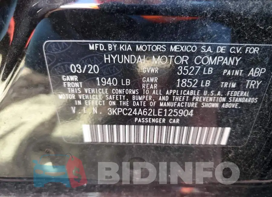 3KPC24A62LE125904 Photo# 12