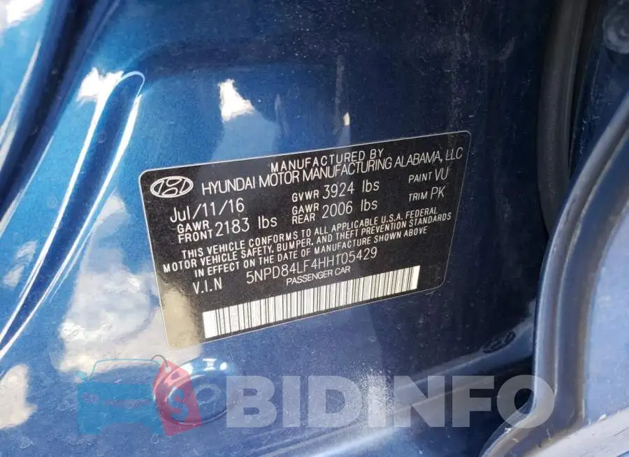 5NPD84LF4HH105429 Photo# 12
