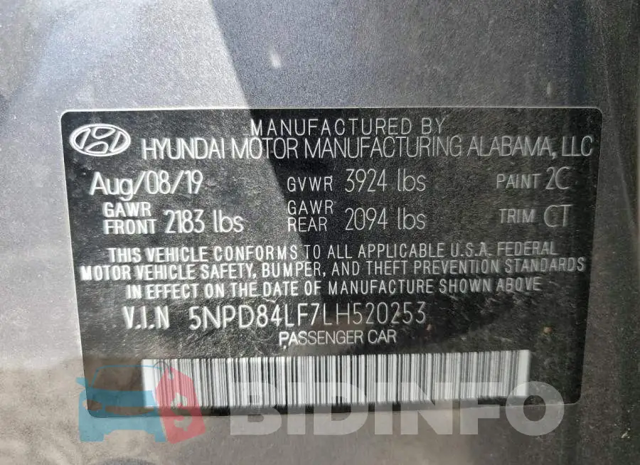 5NPD84LF7LH520253 Photo# 12
