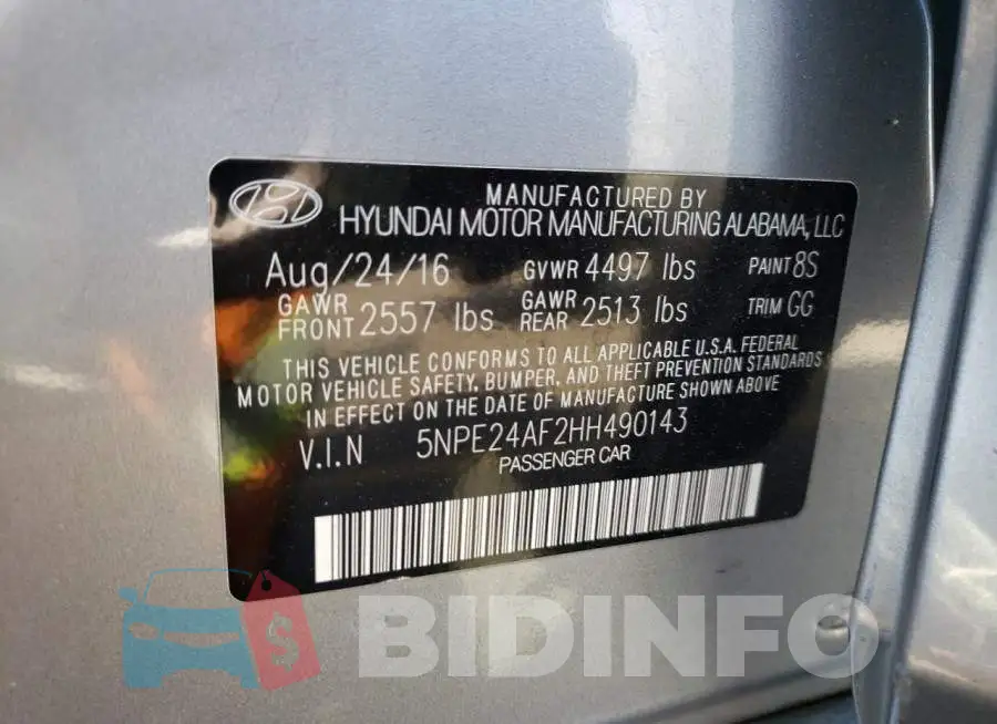 5NPE24AF2HH490143 Photo# 12