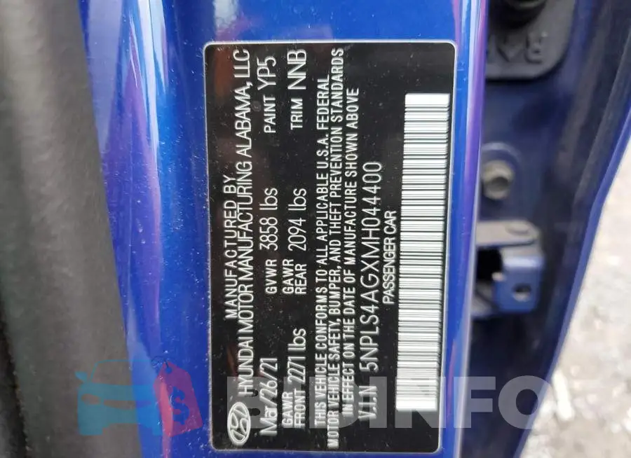 5NPLS4AGXMH044400 Photo# 12