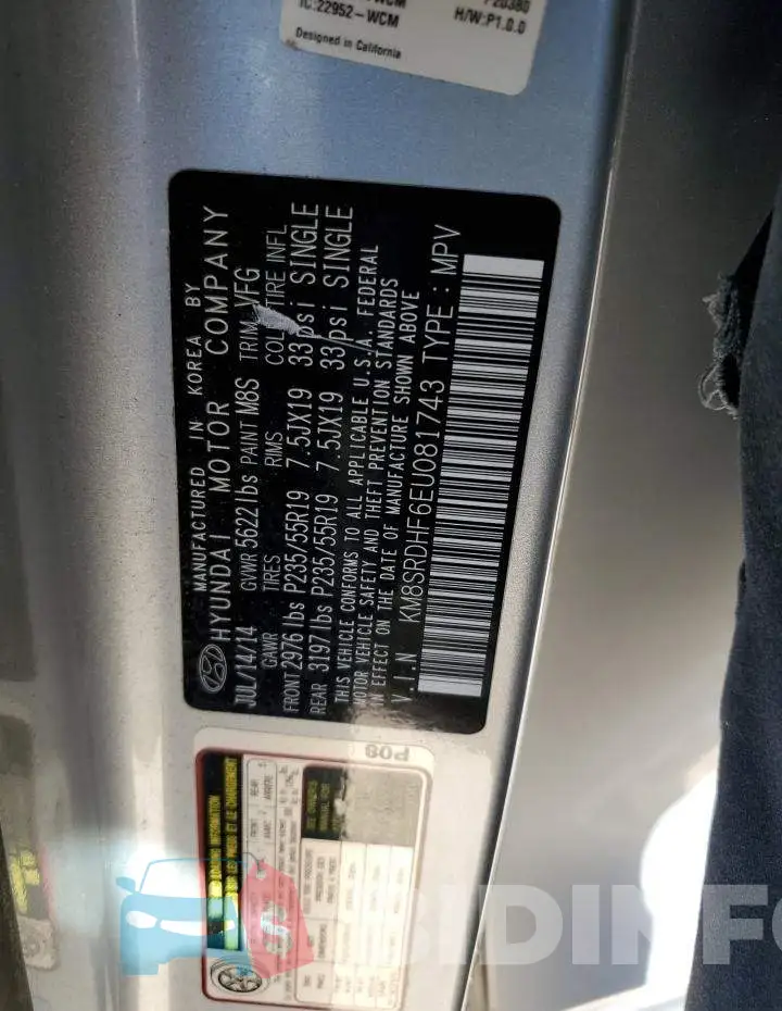 KM8SRDHF6EU081743 Photo# 13