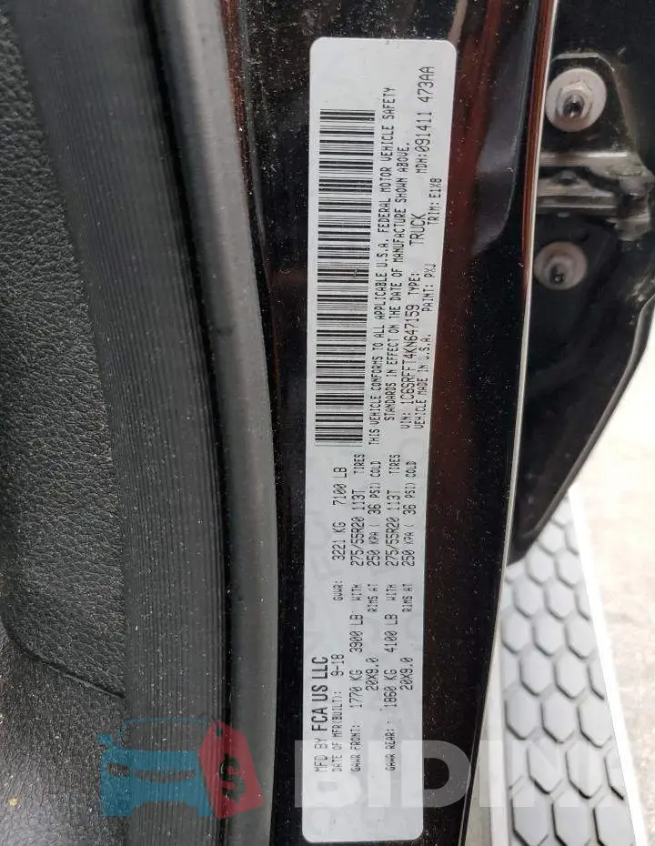 1C6SRFFT4KN647159 Photo# 12